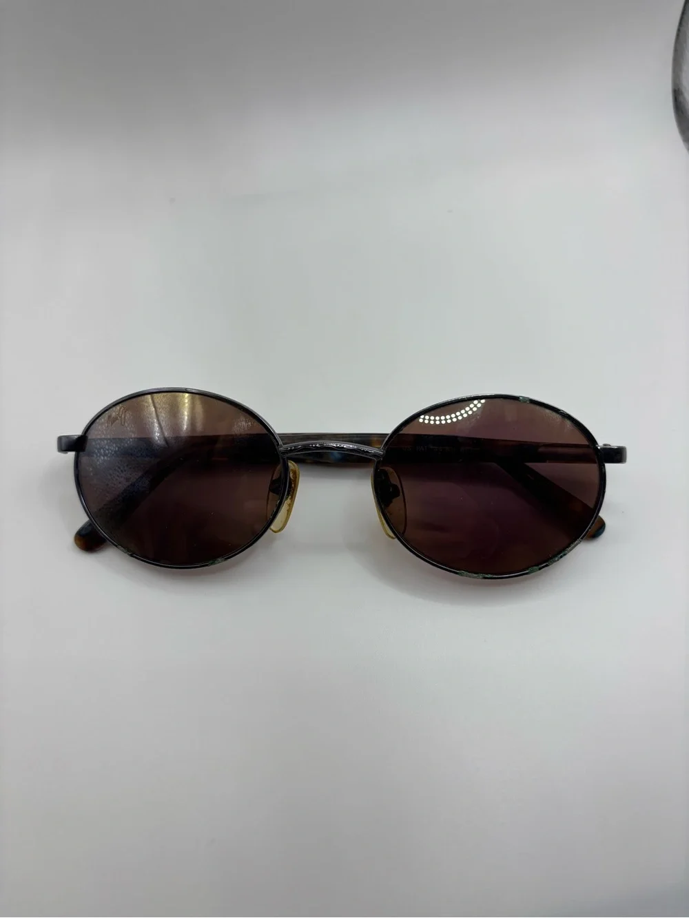 Maui Jim MJ-166-06 Latitude Gunmetal Sunglasses Round Metal Full Rim